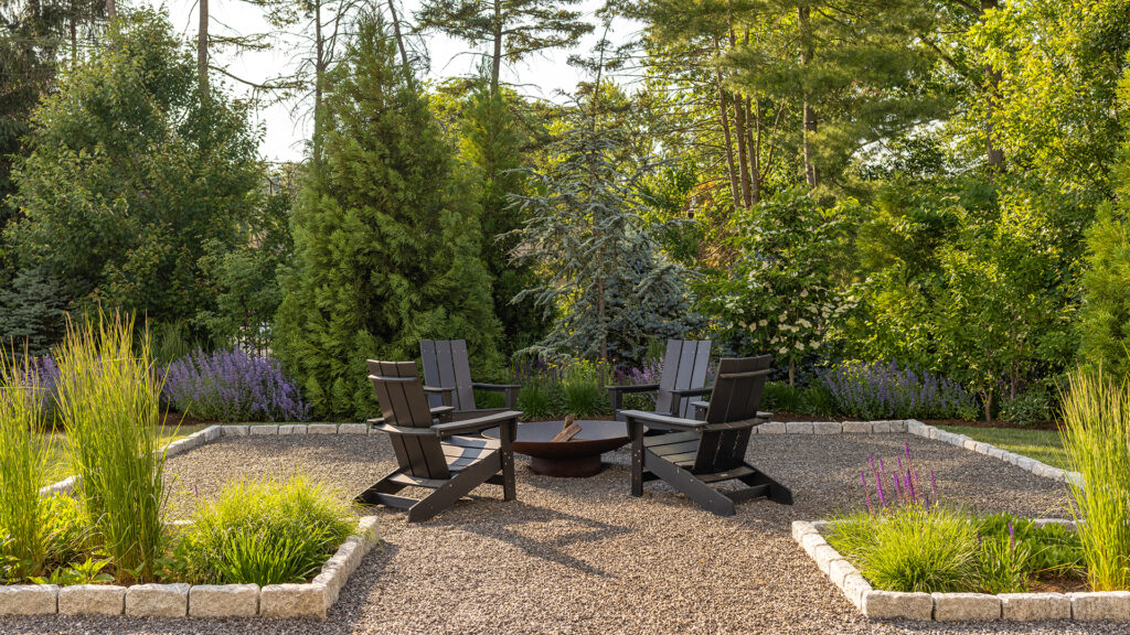 Custom landscape design and outdoor living installation at a Fox Hollow residence near Philadelphia’s Main Line